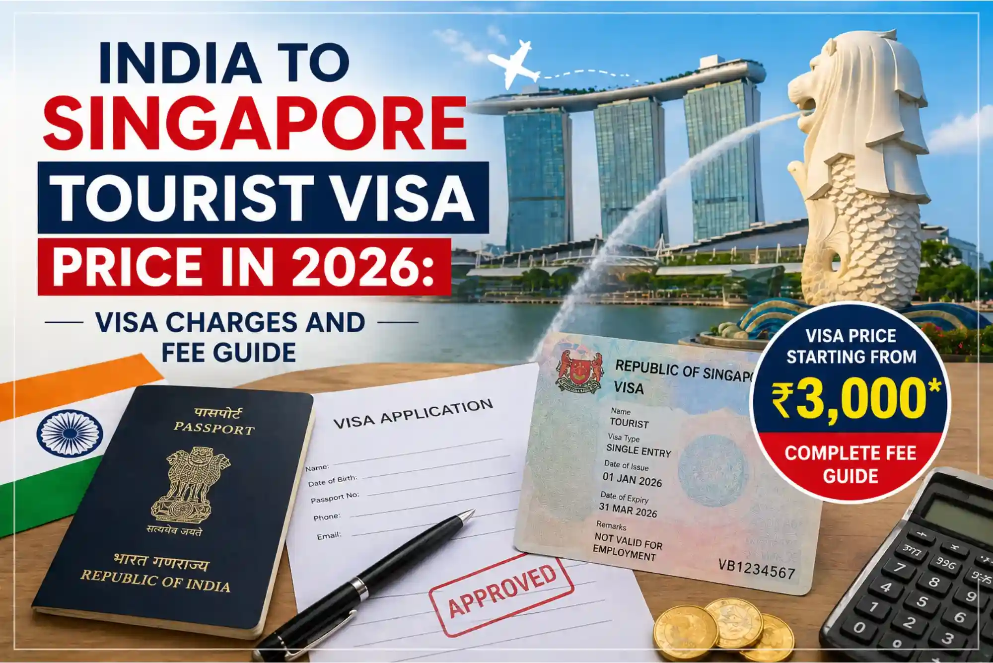 India to Singapore Tourist Visa Price in 2026 Visa Charges and Fee Guide